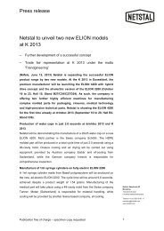 PDF: Netstal to unveil two new ELION models at K 2013 - KraussMaffei