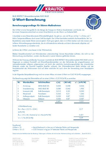 U-Wert-Berechnung - Krautol