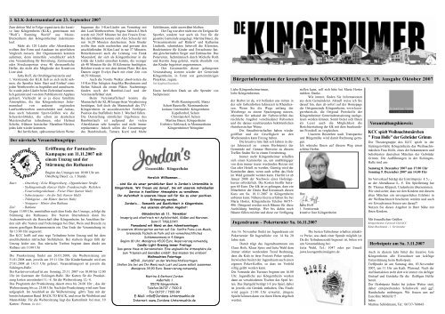 Oktober 2007 - Kreative Liste KÃ¶ngernheim eV