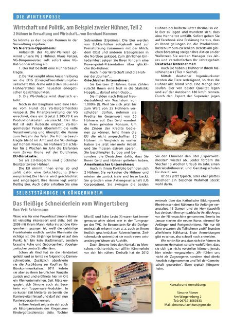 Ausgabe 39 - Dezember 2012 - Kreative Liste KÃ¶ngernheim eV