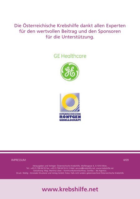 Diagnose und Verlauf.pdf - Wiener Krebshilfe