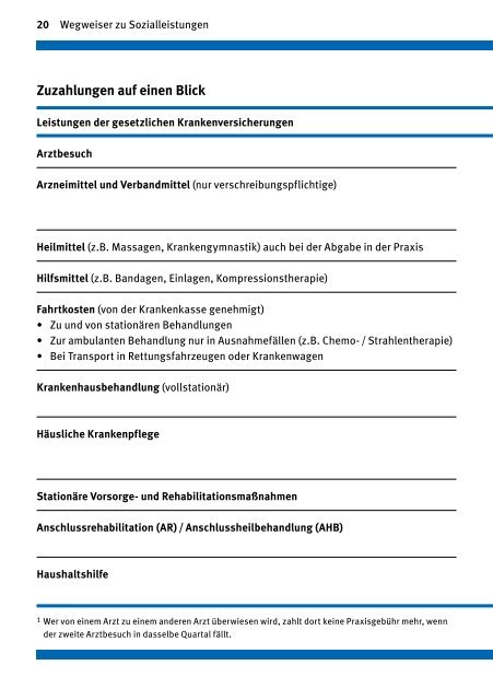 Sozialleistungen - Deutsche Krebshilfe eV