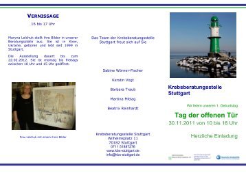 Flyer_KBS,_Tag der offenen TÃ¼r - Krebsverband Baden-WÃ¼rttemberg