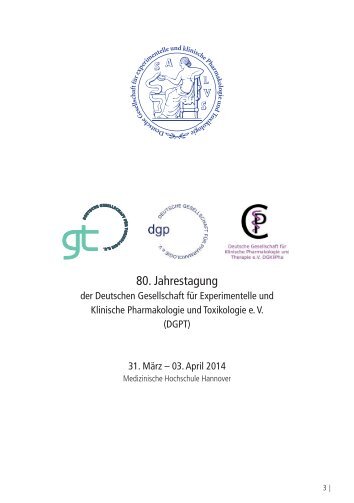 Programmheft 80. Jahrestagung der DGPT in Hannover