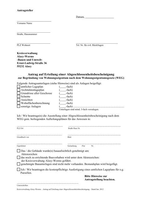 Was Ist Eine Abgeschlossenheitsbescheinigung