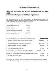 Bekanntmachung des endgÃ¼ltigen Endergebnisses - Kreis BergstraÃe