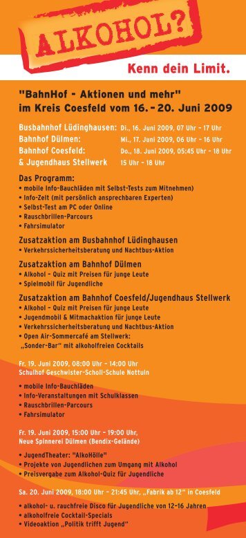 der Info-Flyer - Kreis Coesfeld