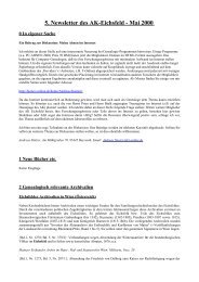5. Newsletter des AK-Eichsfeld - Mai 2000