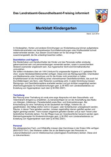 Merkblatt Kindergarten - Landratsamt Freising