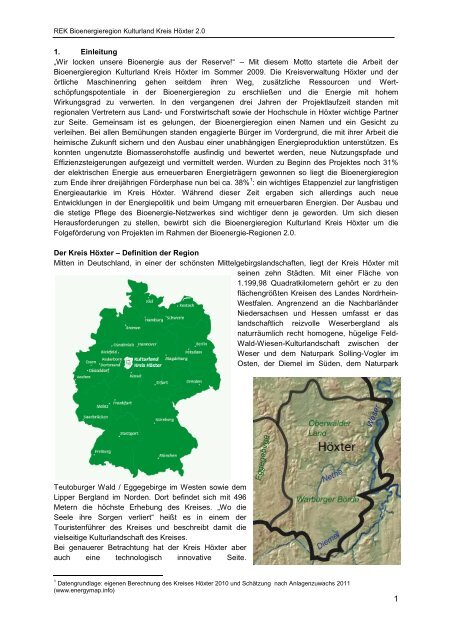 Zum REK (8 MB PDF). - Kreis Höxter