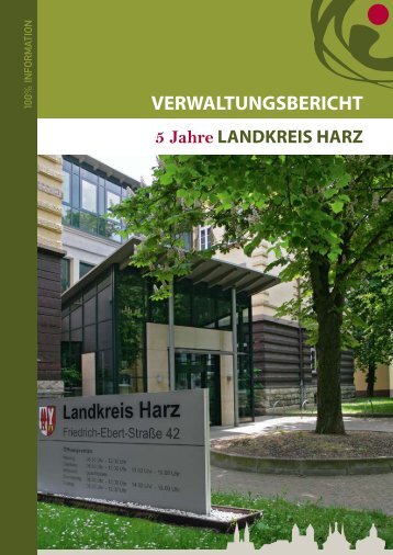 VERWALTUNGSBERICHT - Der Landkreis Harz