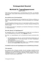 Kreisjugendamt Neuwied Merkblatt für Tagespflegepersonen