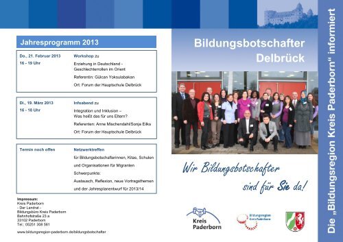 Bidlungsbotschafter-Broschuere-2012-13 - Kreis Paderborn