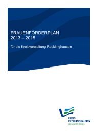FRAUENFÖRDERPLAN 2013 – 2015 - Kreis Recklinghausen