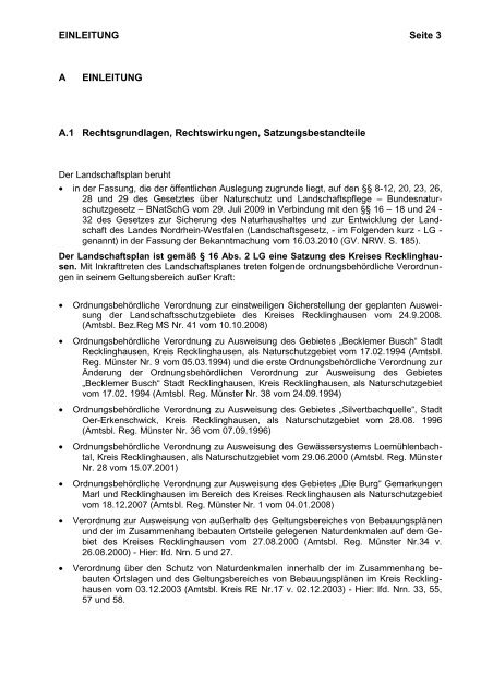 Satzungstext - Kreis Recklinghausen