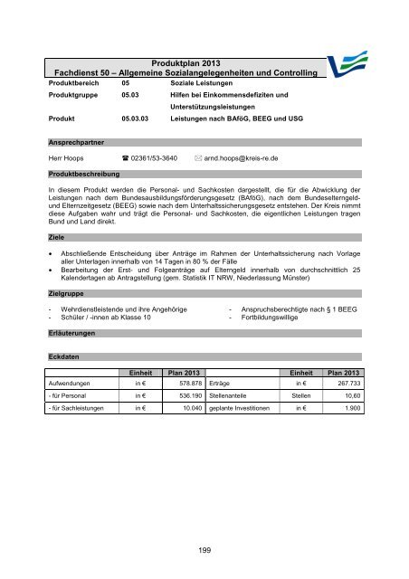 Vorbericht / Anlagen - Kreis Recklinghausen