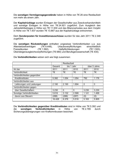 Vorbericht / Anlagen - Kreis Recklinghausen