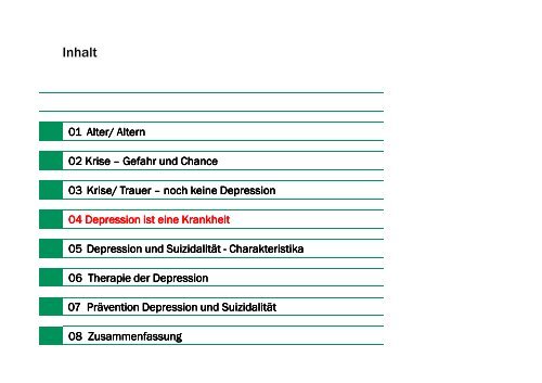 Depressionen im Alter - Kreis Rendsburg-EckernfÃ¶rde