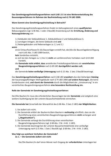 Genehmigungsfreistellungsverfahren - Kreis Rendsburg-EckernfÃ¶rde
