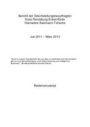 Bericht der Gleichstellungsbeauftragten 07/2011 bis 03/2013 - Kreis ...