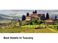 Best Hotels in Tuscany