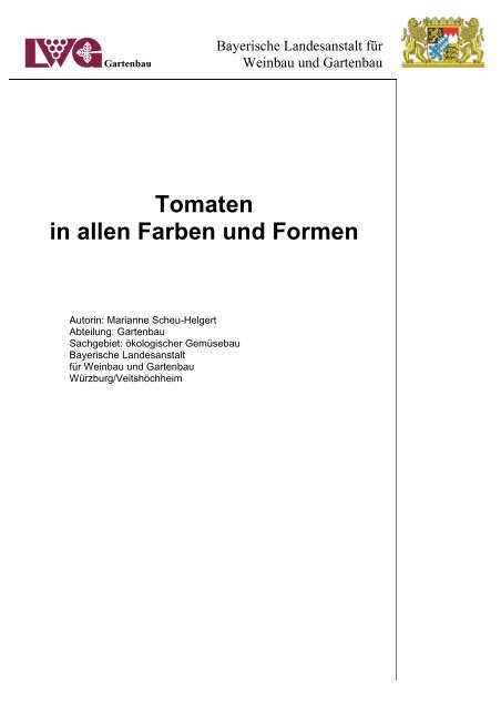 Tomaten in allen Farben und Formen - Bayerische Landesanstalt fÃ¼r ...