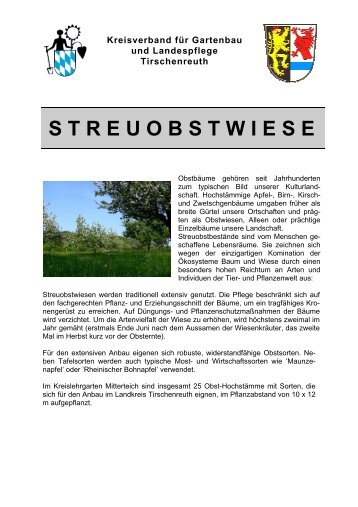 S T R E U O B S T W I E S E - Landkreis Tirschenreuth