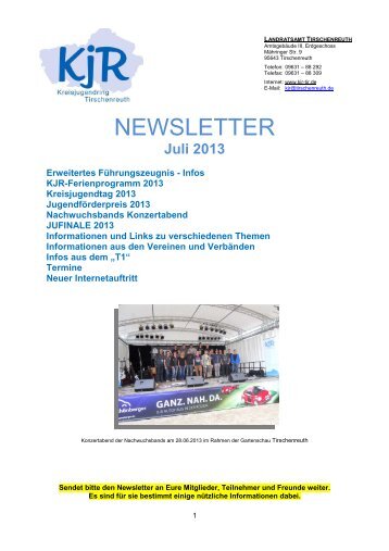 Newsletter Juli 2013 - Landkreis Tirschenreuth