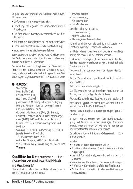 Berufliche Bildung / Projektmanagement - Kreisvolkshochschule ...
