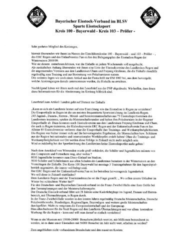 Bayerischer Eisstock-Verband im BLSV Sparte ... - Kreis 100