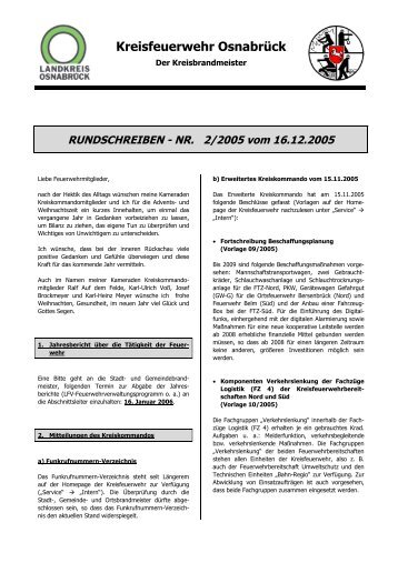 Rundschreiben Nr. 2/2005 vom 16.12.2005 - Kreisfeuerwehr ...