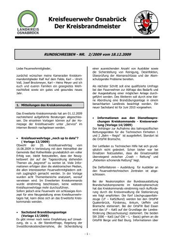 Rundschreiben Nr. 2/2009 vom 18.12.2009 - Kreisfeuerwehr ...