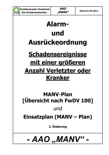2011-05-01 1 Deckblatt AAO MANV-Plan - Kreisfeuerwehr OsnabrÃ¼ck