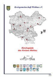 Kirchspiele des Kreises Wehlau - Kreisgemeinschaft Wehlau e. V.