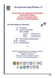 Tabelle Ortsteile - Kreisgemeinschaft Wehlau e. V.