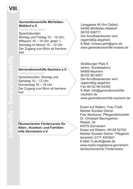 Wo finde ich Selbsthilfegruppen - Kreis GroÃ-Gerau