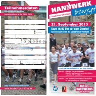 Teilnehmerdaten - Kreishandwerkerschaft Osnabrück