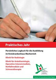 Praktisches Jahr - Kreiskrankenhaus Mechernich