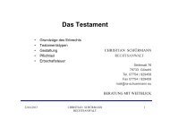 Das Testament von Rechtsanwalt Christian SchÃ¼rmann