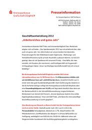 GeschÃ¤ftsentwicklung 2012 - Kreissparkasse Grafschaft Diepholz