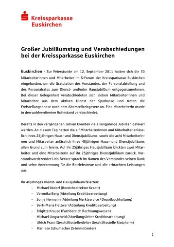 20110912 Pressemitteilung JubilÃ¤en_Internet - Kreissparkasse ...