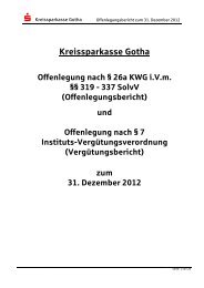 Offenlegungsbericht - Kreissparkasse Gotha