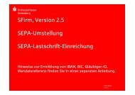 SFirm - SEPA-Umstellung - Kreissparkasse Heinsberg