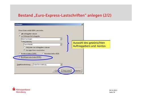 SFirm - SEPA-Umstellung - Kreissparkasse Heinsberg