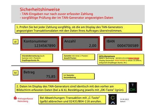 Anleitung Reiner SX - Kreissparkasse Heinsberg