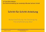 Schritt-für-Schritt-Anleitung IVY - Kreissportbund Saalekreis