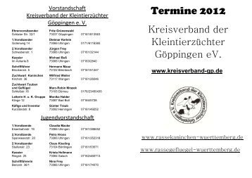 2012_Termine Faltblatt - Kreisverband der Kleintierzüchter ...