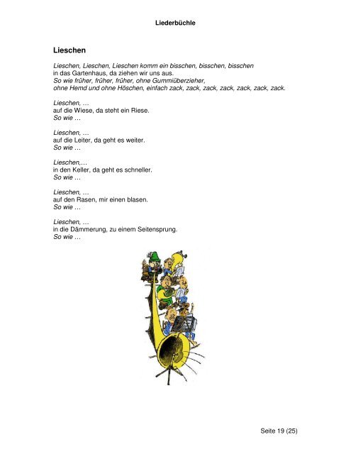 Liederbüchle „Volks- und Lumpenlieder“ - Kraiss - www.akraiss.de
