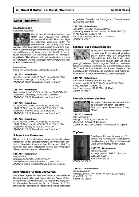 KVHS-Programm 2014 zum Blättern - Kreisvolkshochschule ...