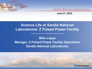 Science Life at Sandia National Laboratories' Z Pulsed Power Facility